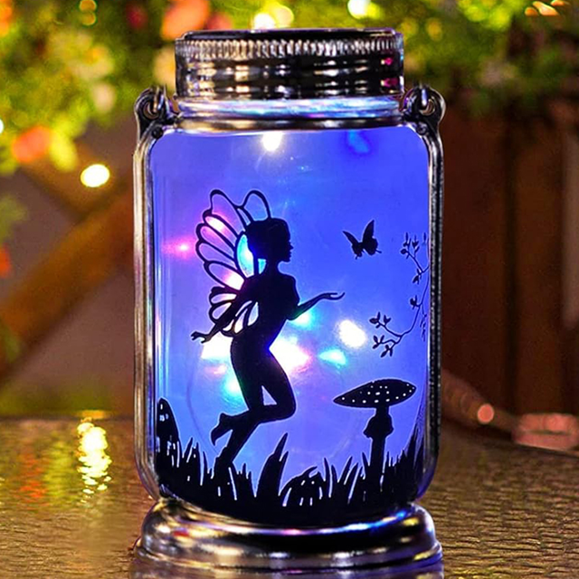 M Ledme - Lanterna Solare Da Esterno, Luce Calda, Lanterne Solari SphereGlass In Vetro Crackle Per Giardino, Luce Solare Con Supporto Removibile, Prato, Natale, 2W, LM8074 - Foto 5