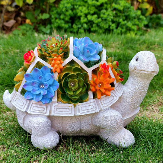Tartaruga del Giardino Segreto - Statuetta da Giardino in Resina