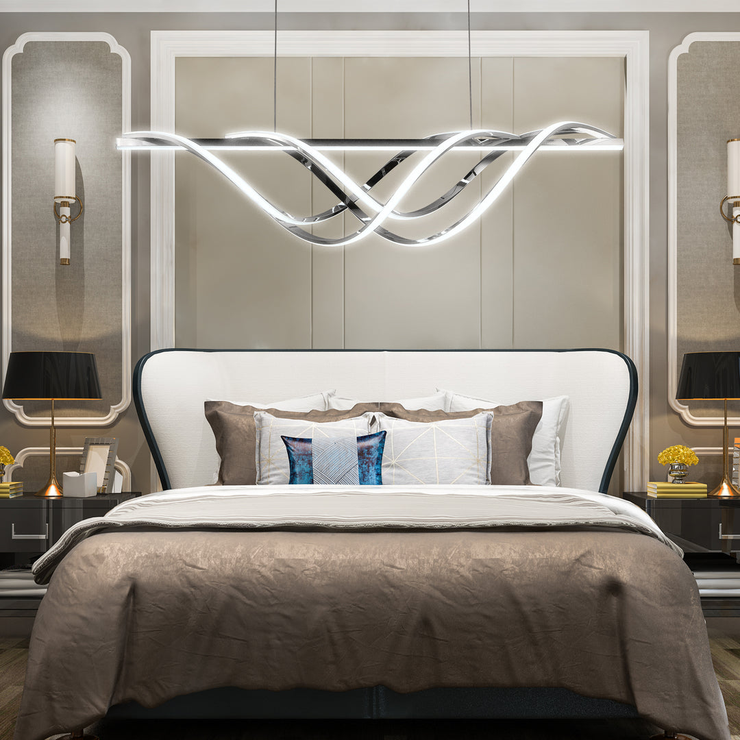 Zephyra- Lampadario Led a Plafoniera 4000LM 78W 100 cm