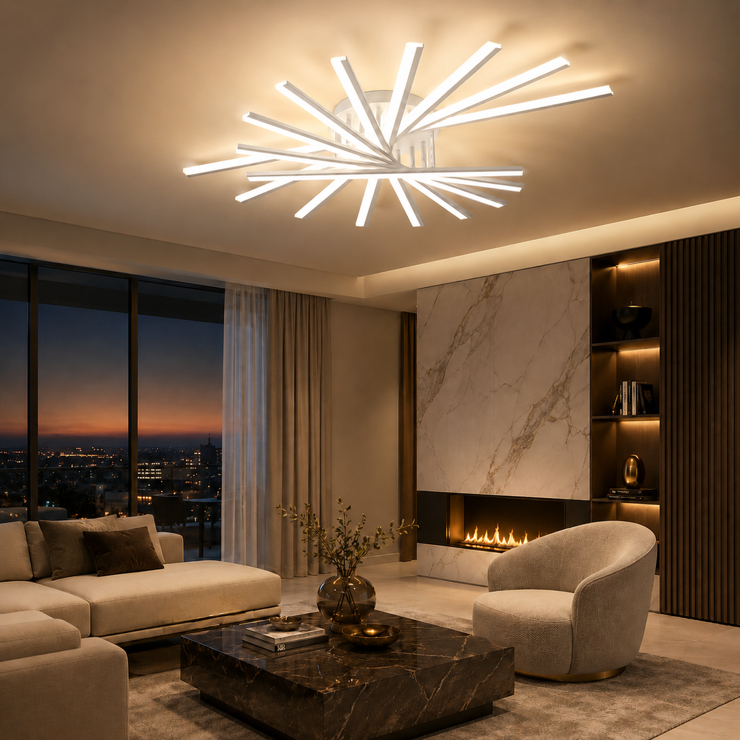 Pulsar - Lampadario Led a Plafoniera 5500LM 55W 120cm
