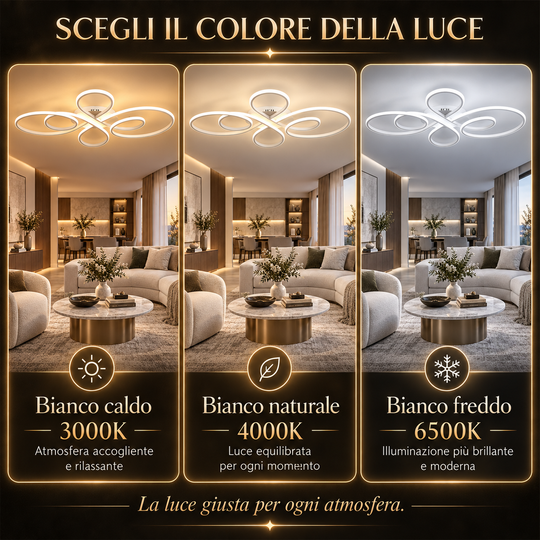 Lyra - Lampadario Led a Plafoniera 4200LM 420W 80cm