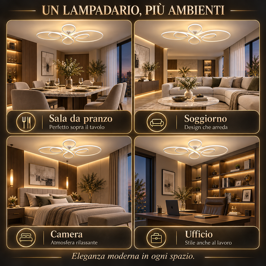 Lyra - Lampadario Led a Plafoniera 4200LM 420W 80cm