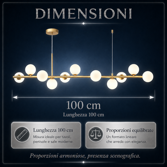 Galatea - Lampadario Led a Plafoniera 6000LM 85W 100cm