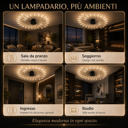 Aurelia - Lampadario Led a Plafoniera 4000LM 360W 100cm