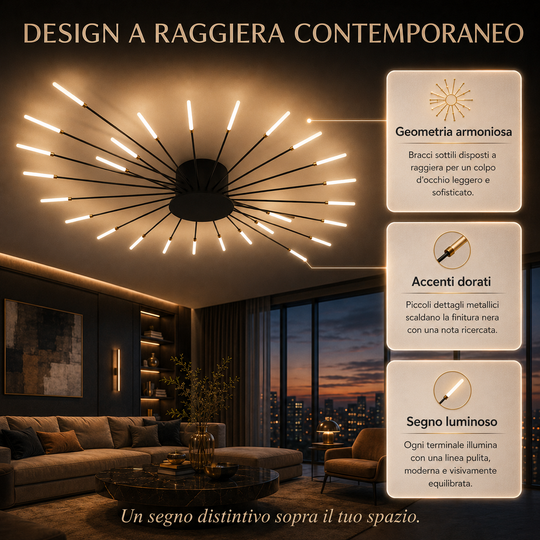 Aurelia - Lampadario Led a Plafoniera 4000LM 360W 100cm