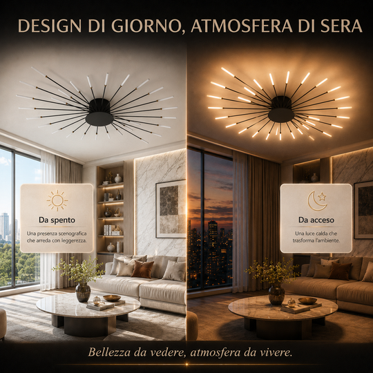 Aurelia - Lampadario Led a Plafoniera 4000LM 360W 100cm
