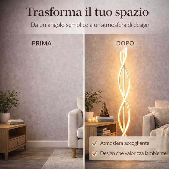 Elettra - Lampada a Led da Terra 150 cm