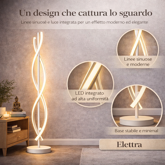 Elettra - Lampada a Led da Terra 150 cm