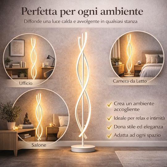 Elettra - Lampada a Led da Terra 150 cm