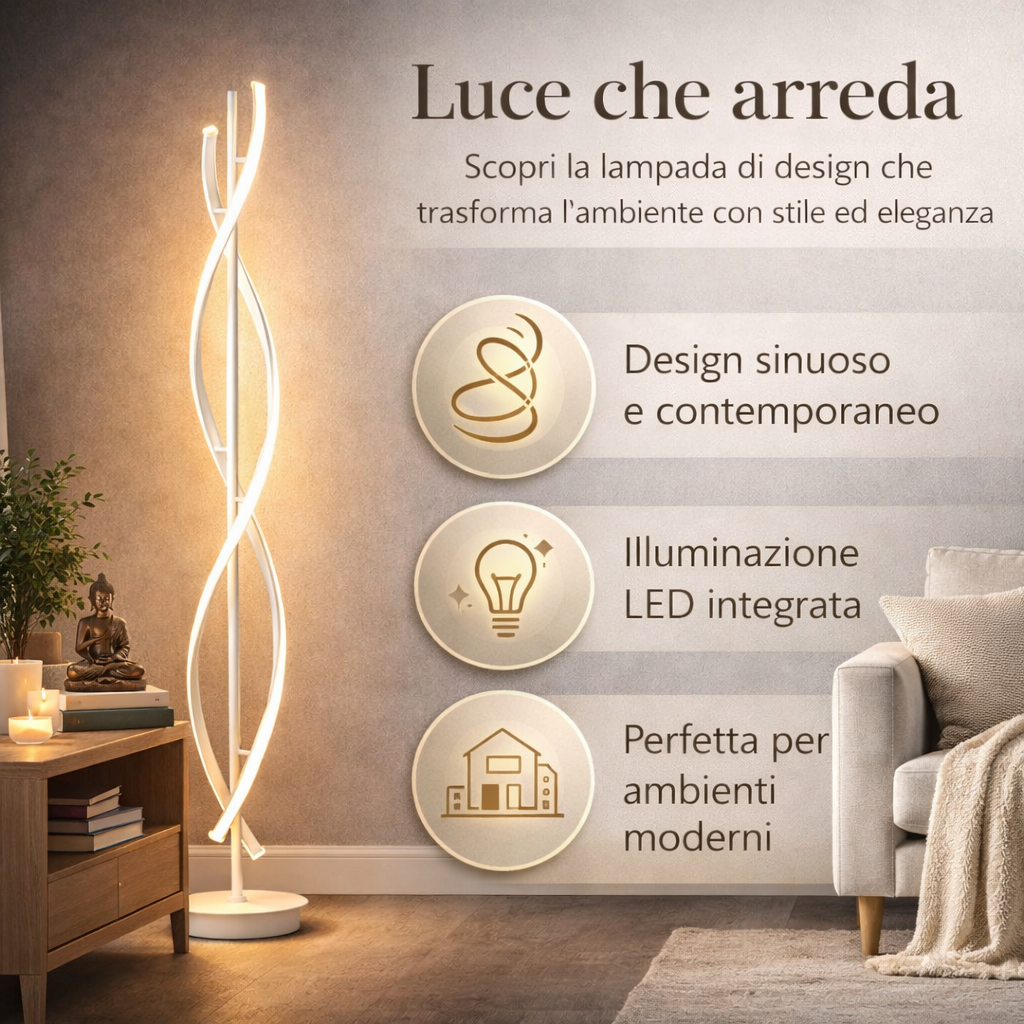 Elettra - Lampada a Led da Terra 150 cm