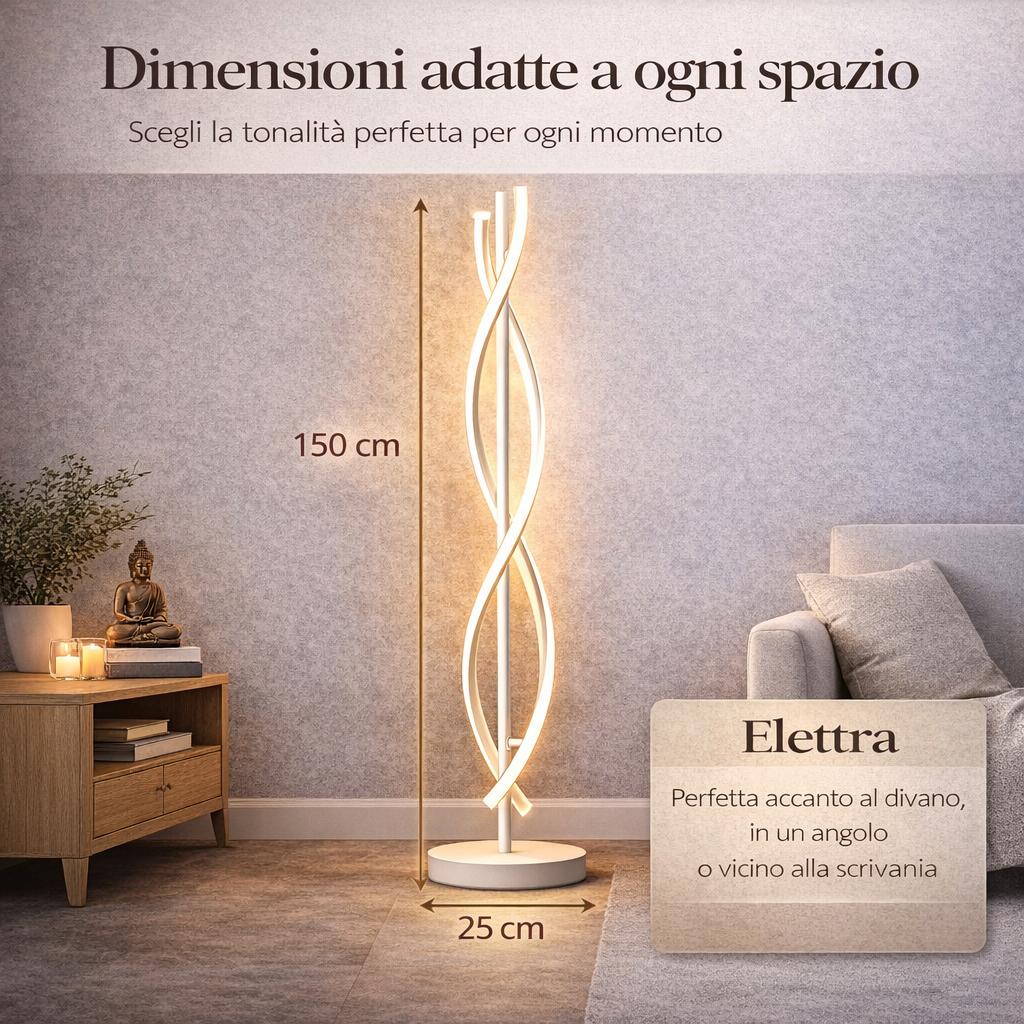 Elettra - Lampada a Led da Terra 150 cm