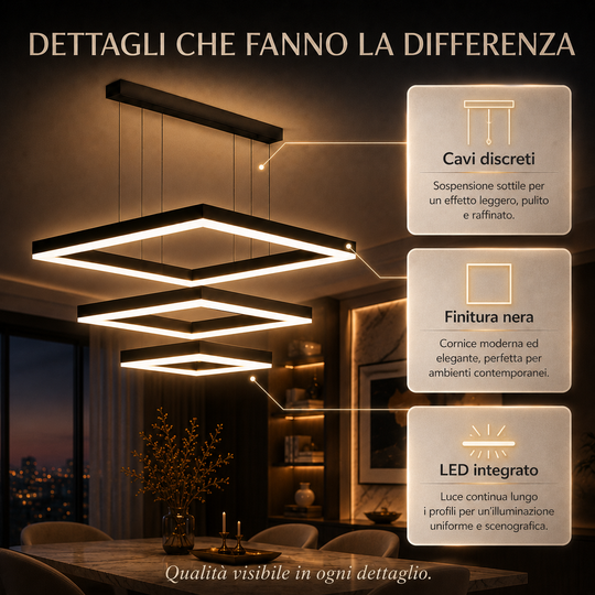 Persefone - Lampadario Led a Sospensione 4500LM 106W 60cm