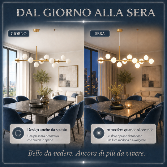 Galatea - Lampadario Led a Plafoniera 6000LM 85W 100cm