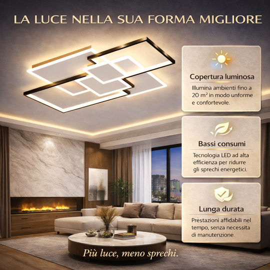 Rhea - Lampadario Led a Plafoniera 8000LM 100W 110cm