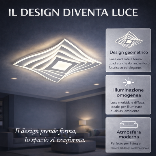 Hemera - Lampadario Led a Plafoniera 3800LM 65W 50cm