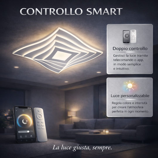 Hemera - Lampadario Led a Plafoniera 3800LM 65W 50cm