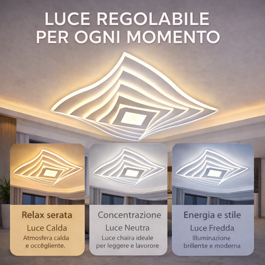 Hemera - Lampadario Led a Plafoniera 3800LM 65W 50cm