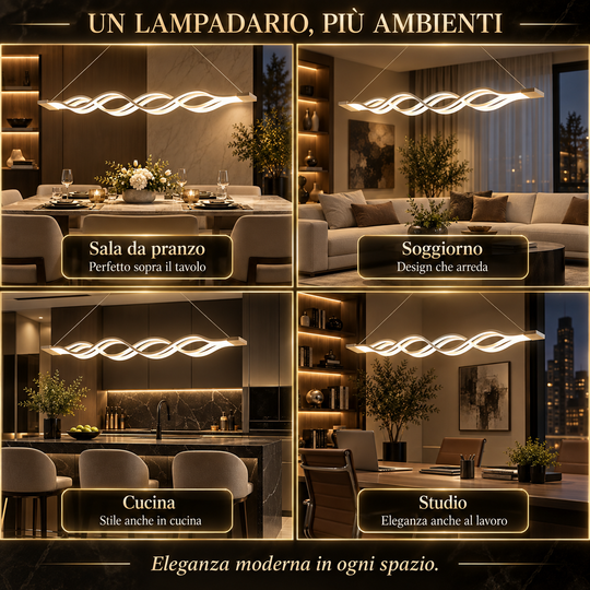 Demetra - Lampadario Led a Sospensione 3900LM 84W 106cm