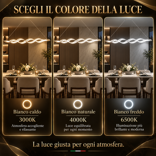 Demetra - Lampadario Led a Sospensione 3900LM 84W 106cm