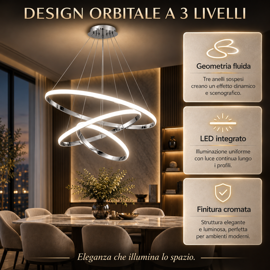 Nemesi - Lampadario Led a Sospensione 4500LM 84W 60cm