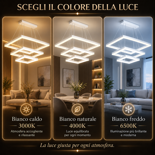 Persefone - Lampadario Led a Sospensione 5500 LM 90W 60cm