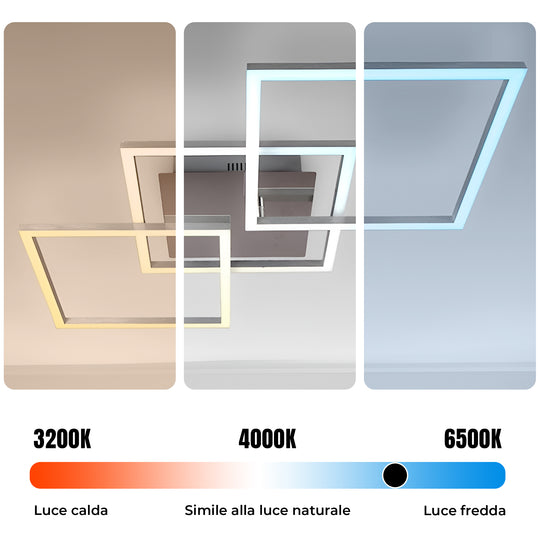 Helios - Lampadario Led a Plafoniera 4500LM 82W 80cm