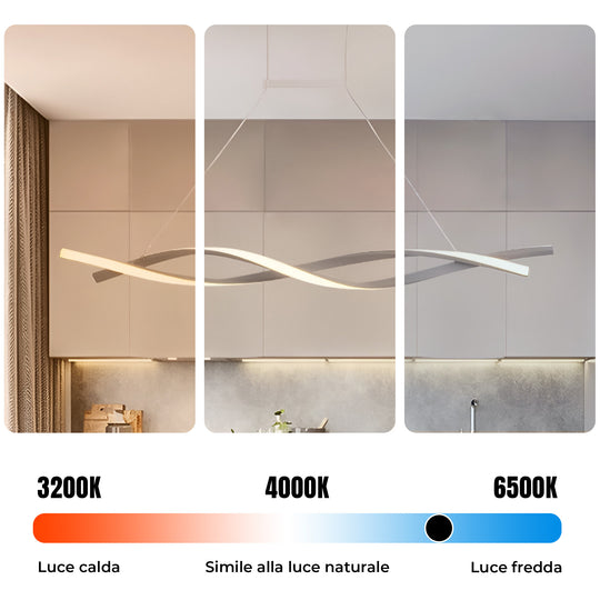 Hera - Lampadario Led a Sospensione 5000LM 45W 100cm