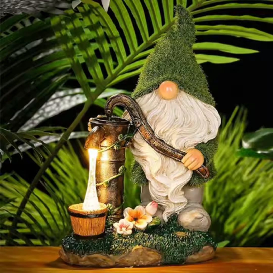 Gnomo Guardiano della Fonti - Statuetta da Giardino in Resina
