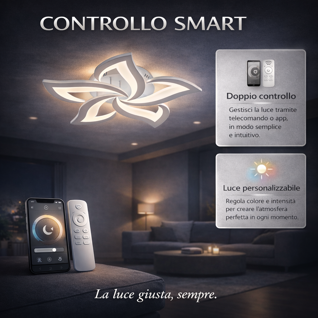 Atena - Lampadario Led a Plafoniera